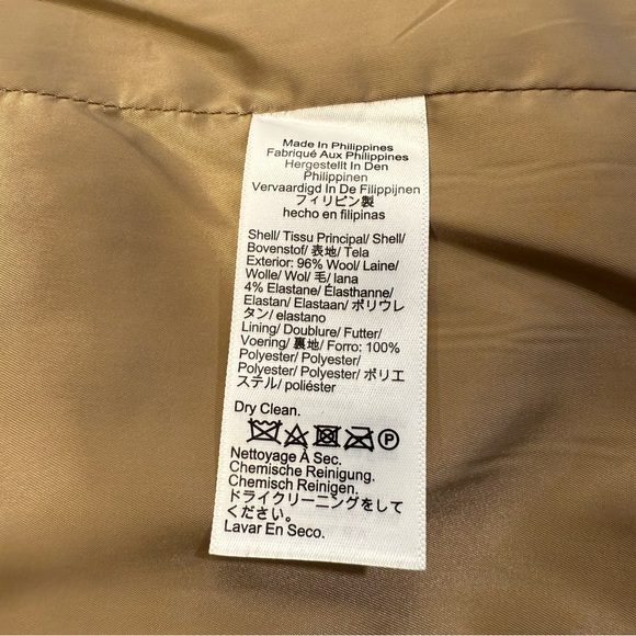 J.Crew Vivienne Italian Wool Blazer Tan Gold Button Women’s 12T Tall - Picture 16 of 16